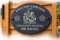 Personalised Shed English Embassy Plaque