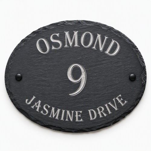 Personalised Natural Slate House Sign